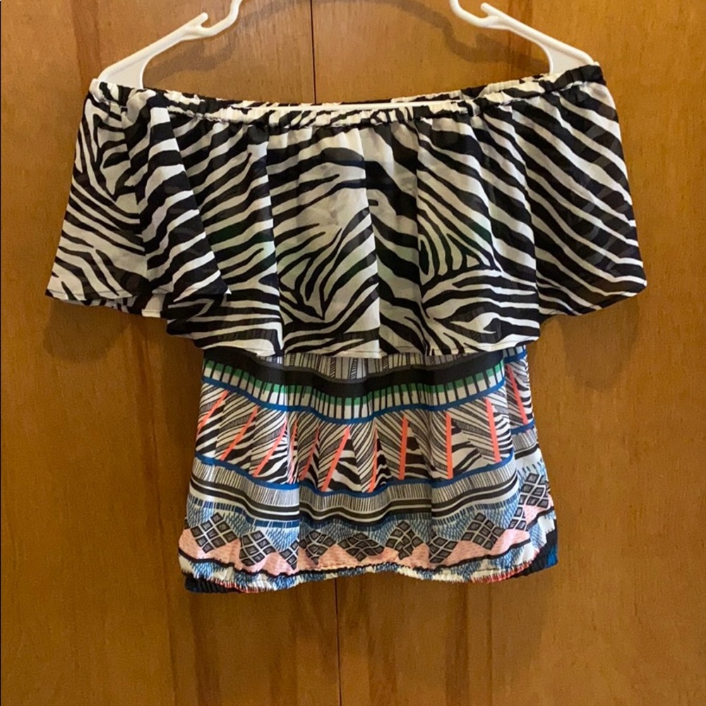 Express zebra top